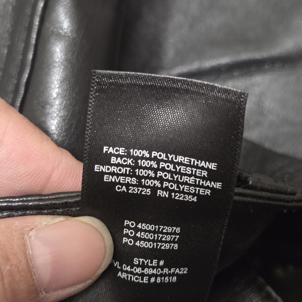 Aritzia Wilfred Black Leather Straight-Leg Pants High-Rise Minimalist Chic Luxe - Picture 8 of 11